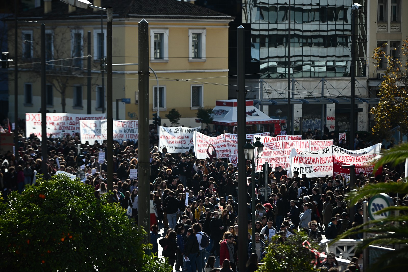 Πανεκπαιδευτικό συλλαλητήριο, κατά των μη κρατικών πανεπιστημίων