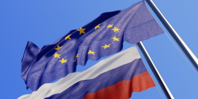 Σημαίες ΕΕ - Ρωσίας