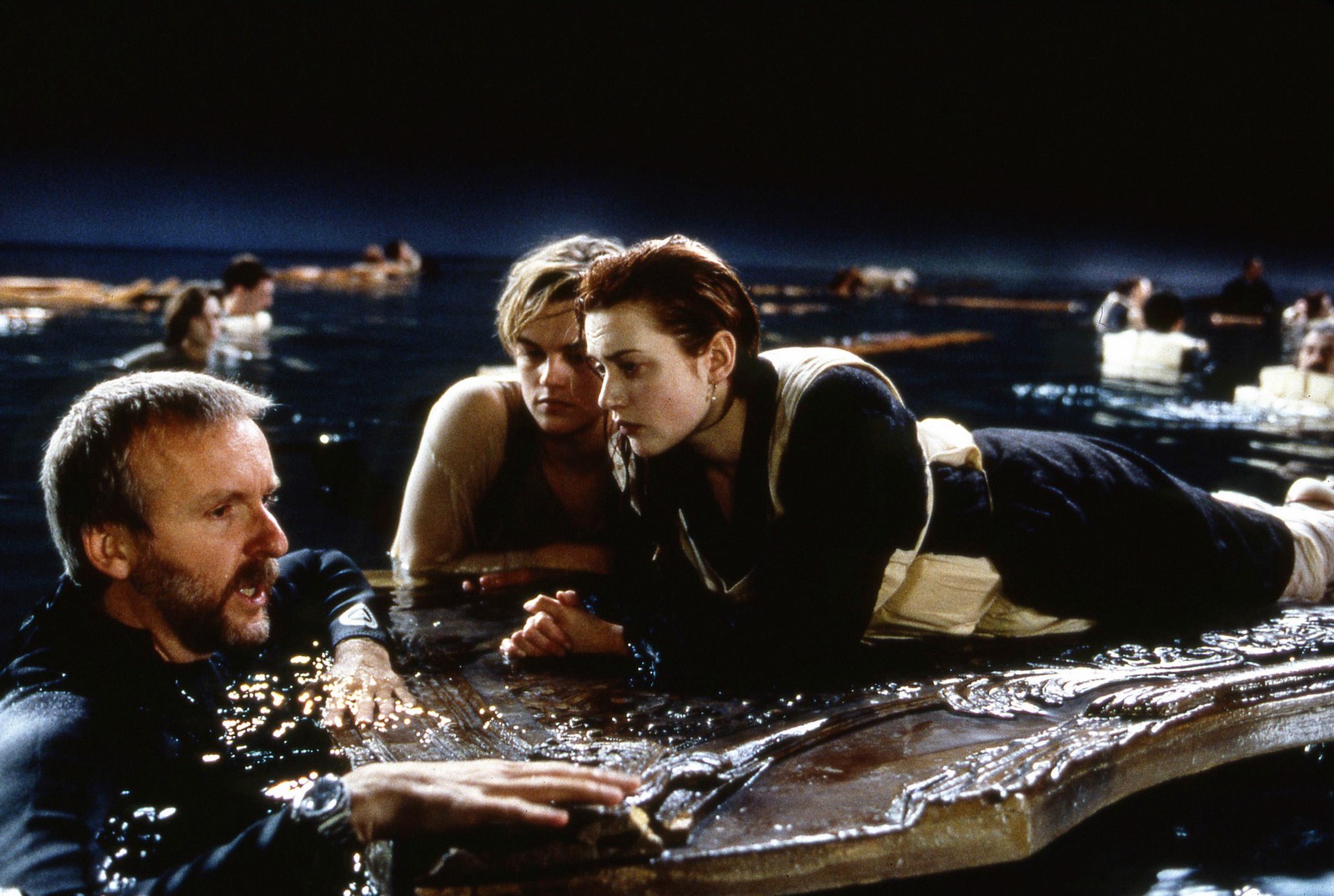 Η Κέιτ Γουίνσλετ και ο Λεονάρντο ντι Κάπριο στα γυρίσματα του "Τιτανικού"