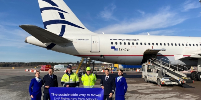 AEGEAN: Επεκτείνει το πρόγραμμα χρήσης Βιώσιμων Αεροπορικών Καυσίμων (SAF)