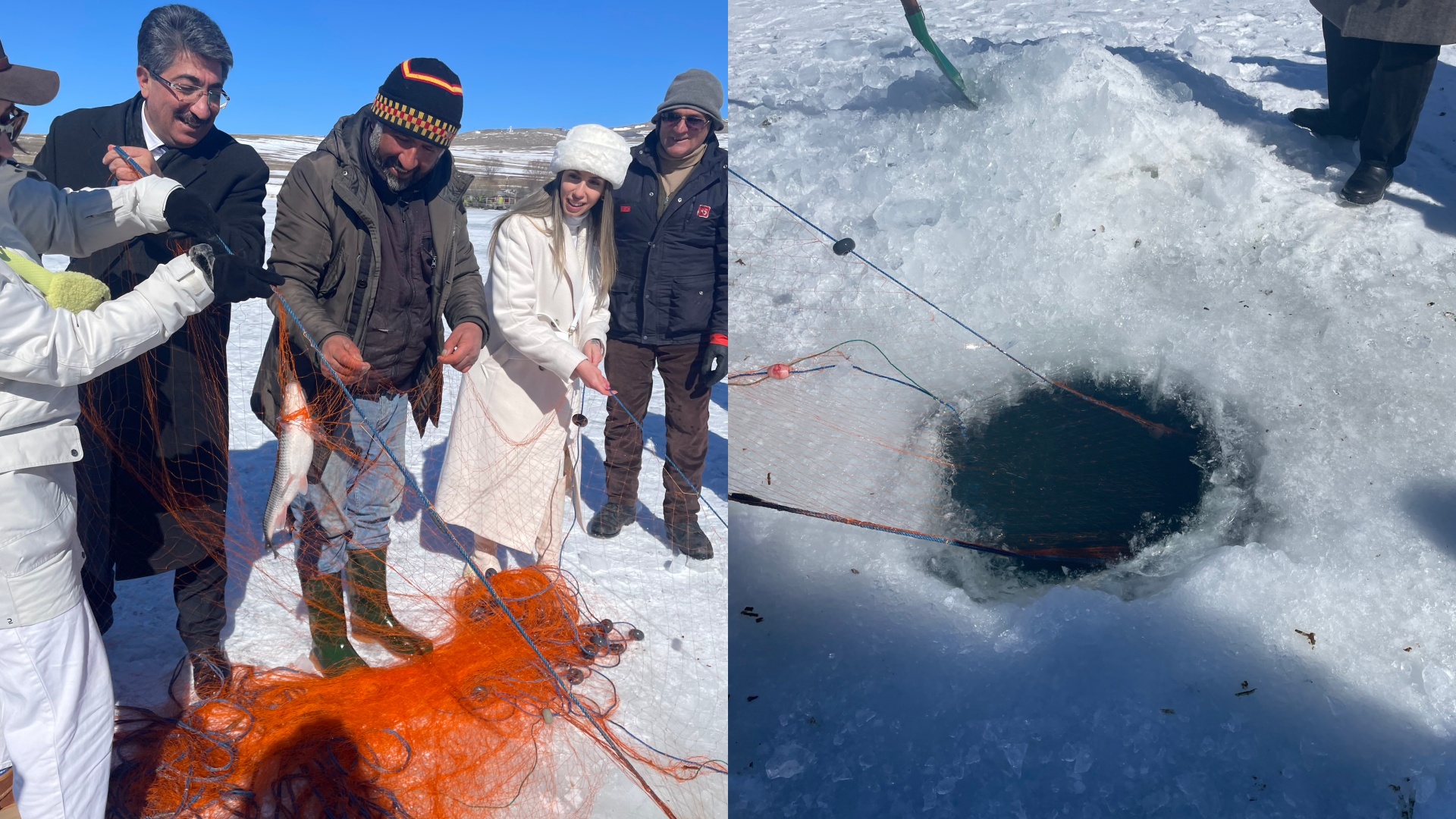 Ψάρεμα στην παγωμένη Λίμνη Cildir
