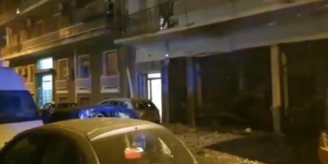 Το σημείο όπου σημειώθηκε η έκρηξη στην Καλλιθέα