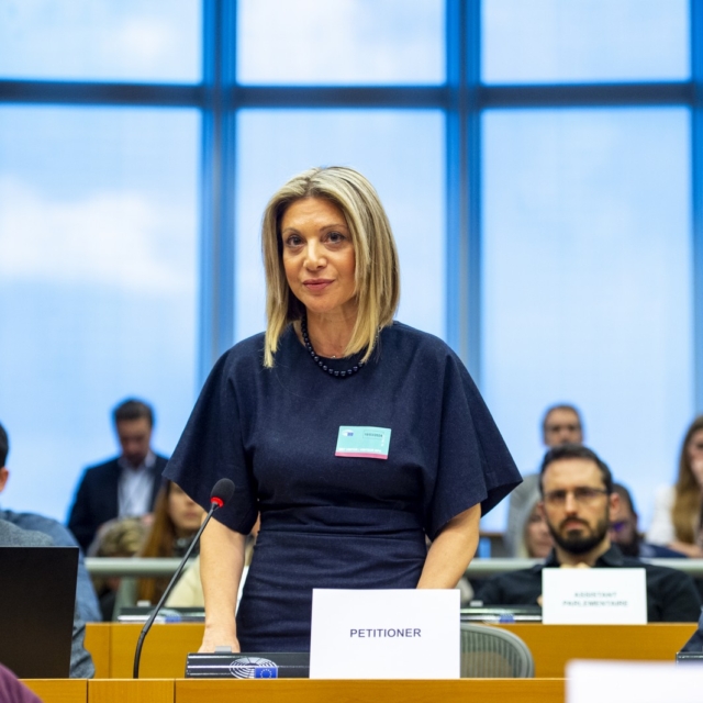 Η Μαρία Καρυστιανού στο Ευρωκοινοβούλιο