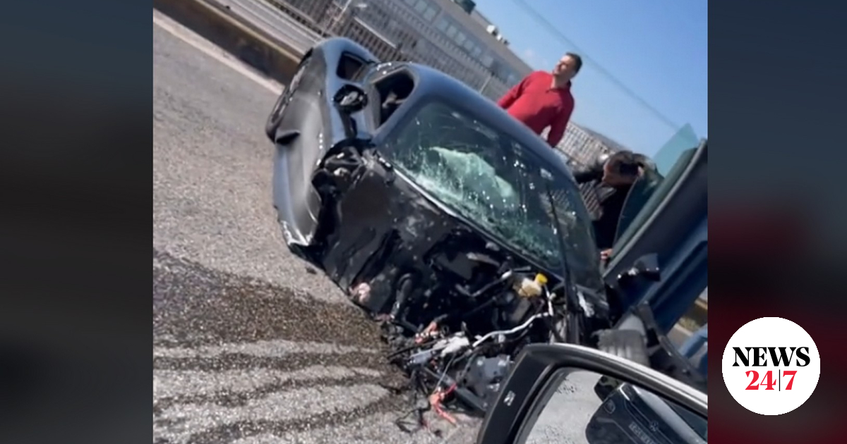 Κηφισός: Τροχαίο ατύχημα με Maserati MC20 - Βίντεο