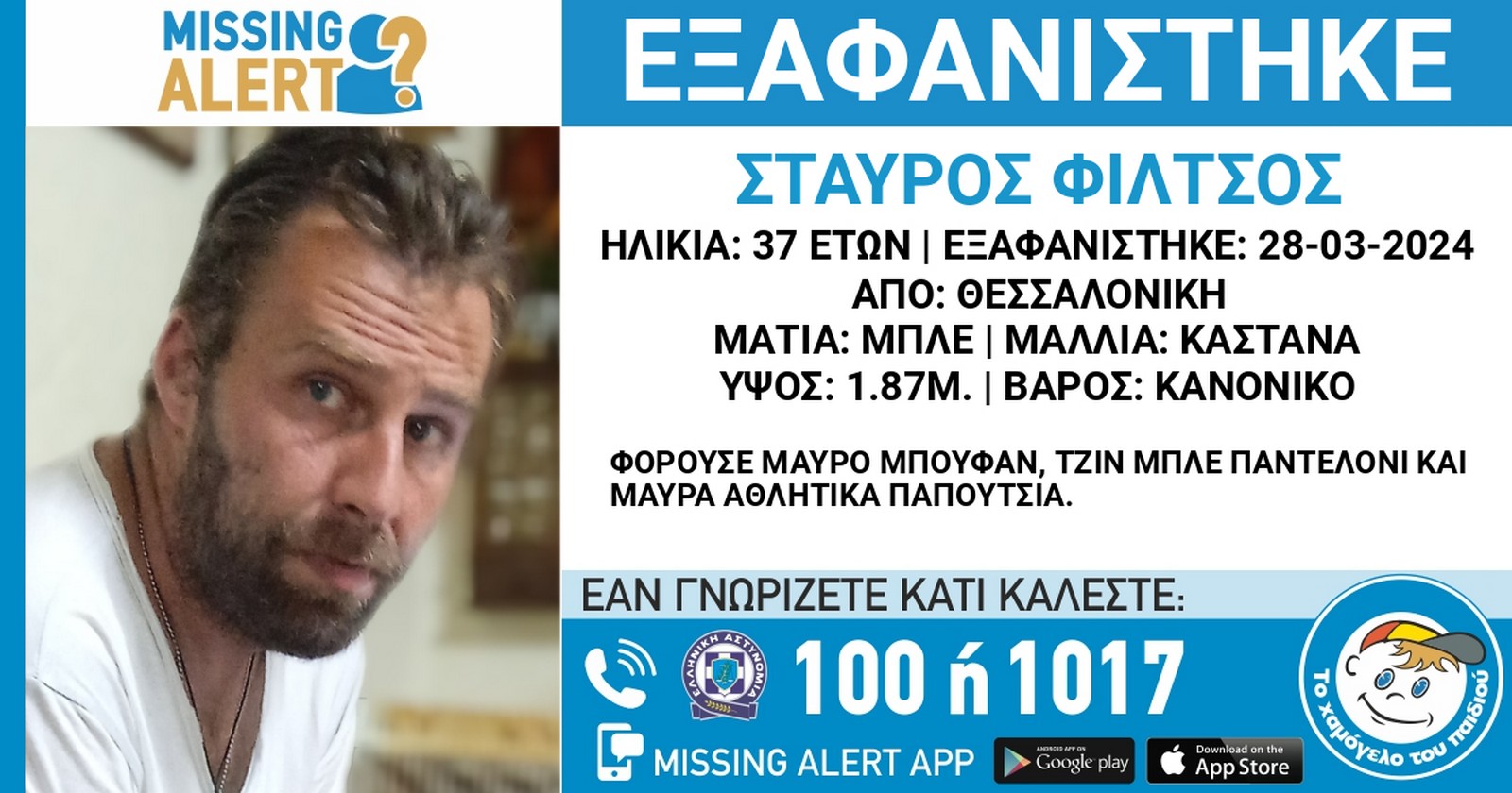 Συναγερμός στη Θεσσαλονίκη για την εξαφάνιση 37χρονου