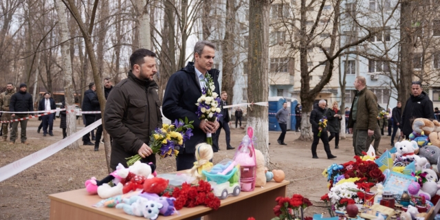 Βολοντίμιρ Ζελένσκι και Κυριάκος Μητσοτάκης