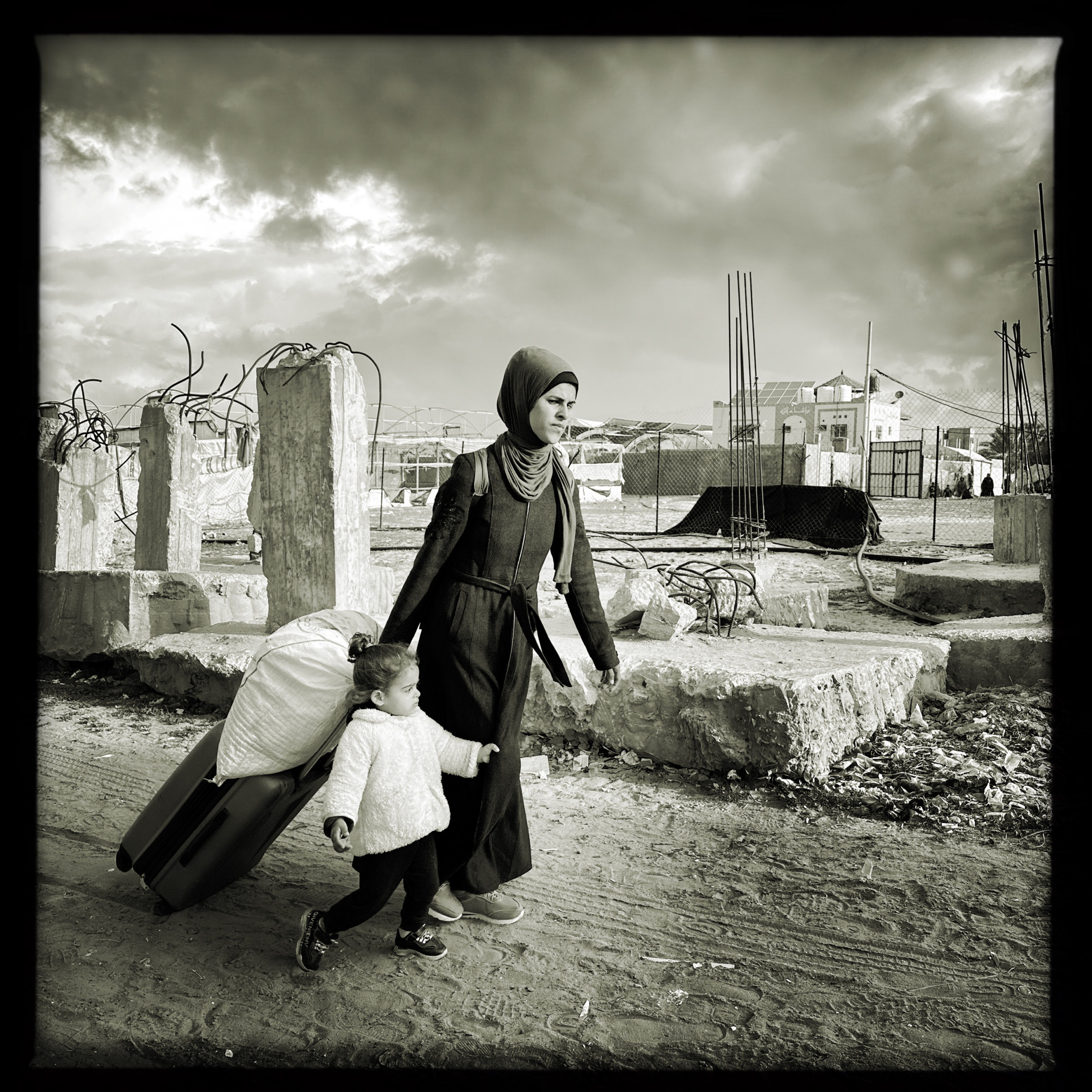 Σε διαρκή κίνηση, γειτονιά Al Mawasi στη Ράφα, 18 Φεβρουαρίου 2024