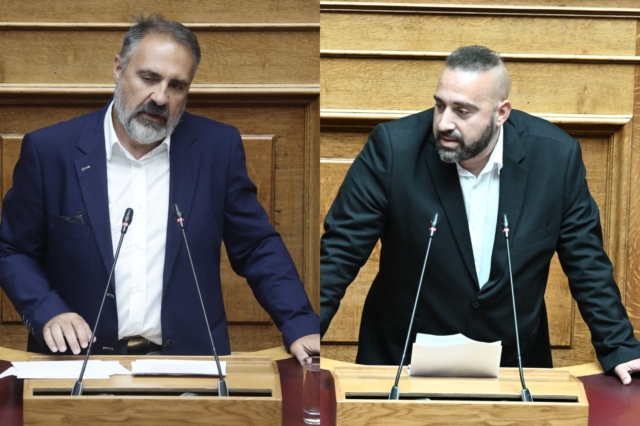 Ο Γιάννης Δημητροκάλλης και ο Γιώργος Μανούσος