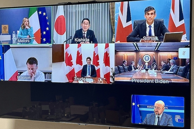 Από την έκτακτη σύσκεψη των ηγετών της G7