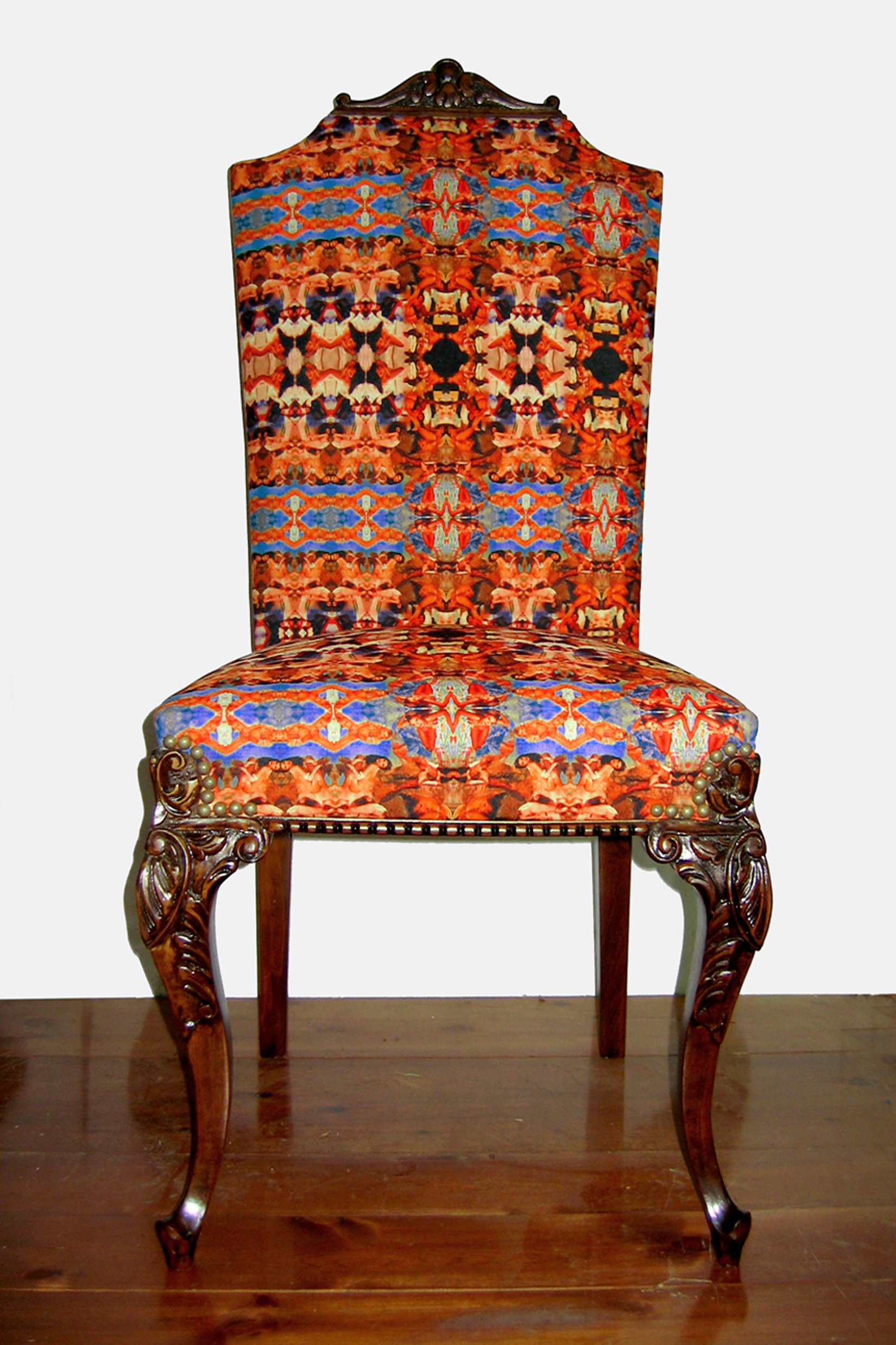 Kalos&Klio_ Sirens chair , print on alcantara fabric