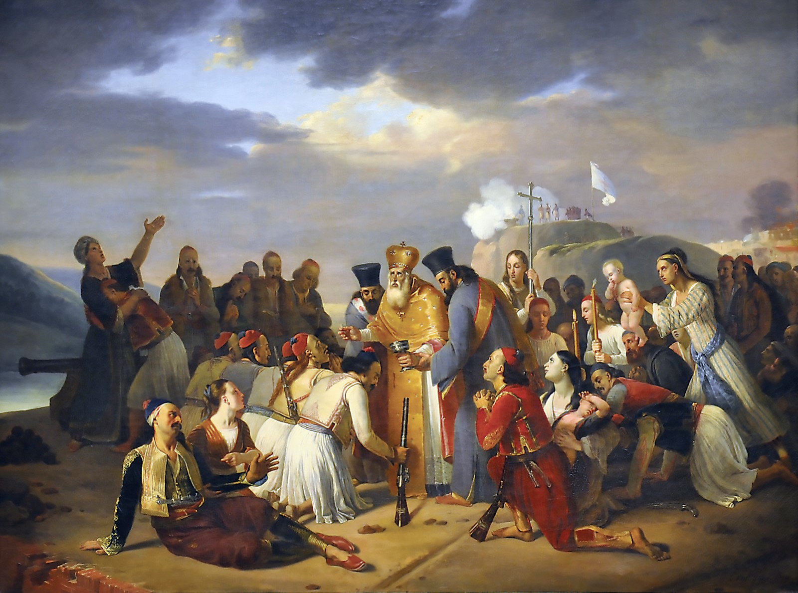 The Exodus from Messolonghi - Louis Joseph Toussaint Rossignon 1827