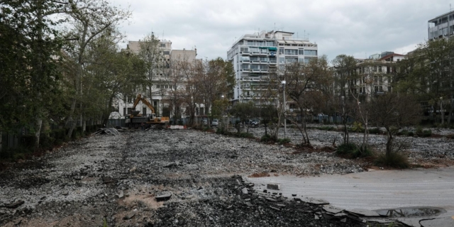 Εργασίες ανάπλασης στην πλατεία Ελευθερίας στη Θεσσαλονίκη