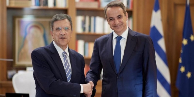 Ο Γιώργος Αυτιάς και ο Κυριάκος Μητσοτάκης