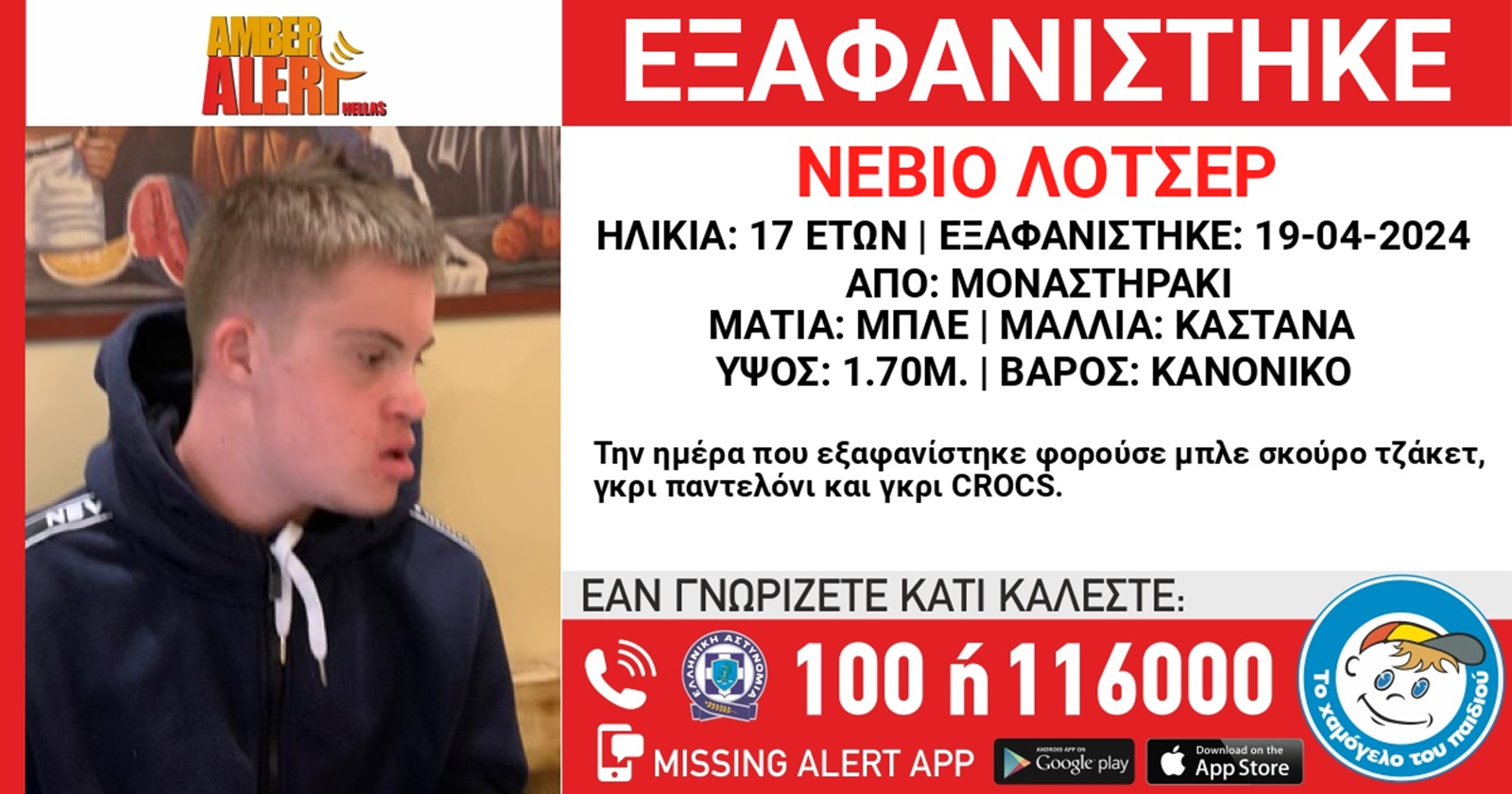 Εξαφάνιση του 17χρονου Nevio Lötscher