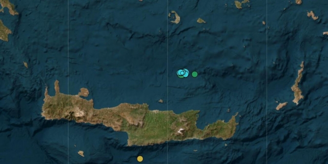 Νέος σεισμός 4,2 Ρίχτερ βόρεια του Ηρακλείου Κρήτης