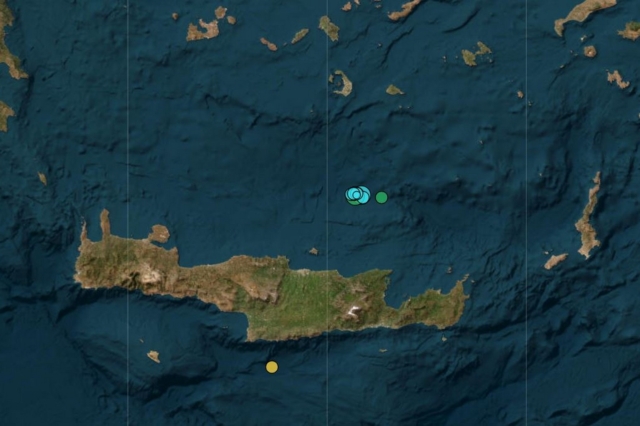 Νέος σεισμός 4,2 Ρίχτερ βόρεια του Ηρακλείου Κρήτης