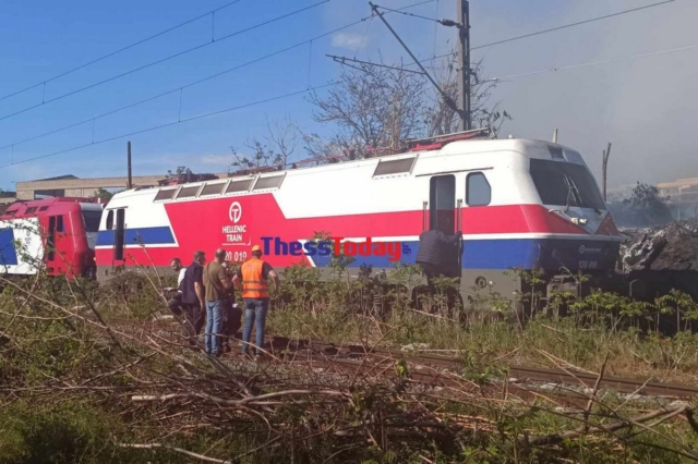 Θεσσαλονίκη: Φθορές σε τρένο της Hellenic Train από φωτιά – Σώθηκαν τελευταία στιγμή οι μηχανοδηγοί