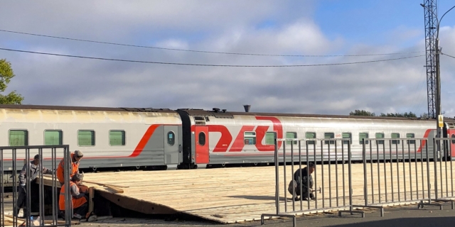 Σταθμός τρένου στη Ρωσία (φωτογραφία αρχείου)
