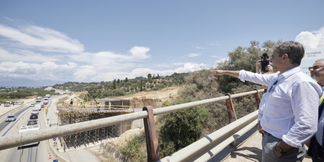 Επίσκεψη Κυριάκου Μητσοτάκη σε εργοτάξιο του Οδικού Άξονα Πατρών-Πύργου