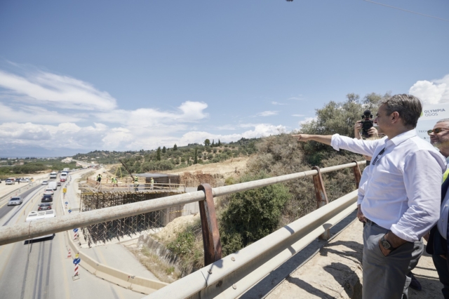 Επίσκεψη Κυριάκου Μητσοτάκη σε εργοτάξιο του Οδικού Άξονα Πατρών-Πύργου