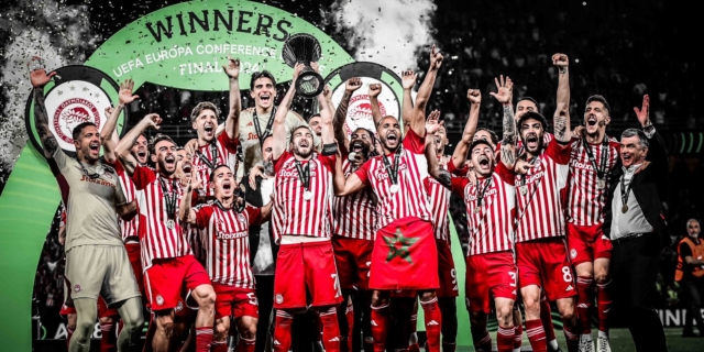 Ο Ολυμπιακός έγινε η πρώτη ομάδα που κατακτά ευρωπαϊκό τρόπαιο εκτός του big-5 των χωρών από το 2011