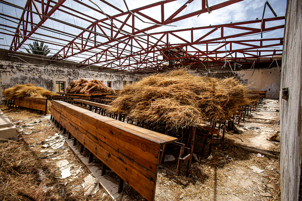 Εικόνα μέσα στο Πανεπιστήμιο του Zalingei, όπου βρίσκουν καταφύγιο οι εκτοπισμένοι.