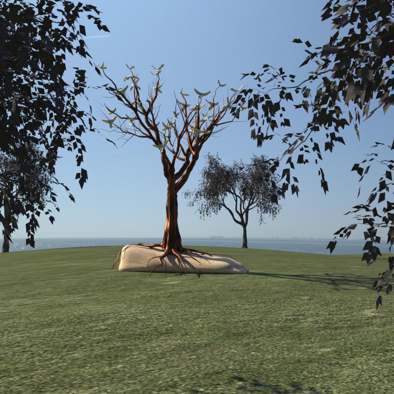 Καλλιτεχνική φωτογραφία για το μνημείο που πρόκειται να ανεγερθεί στο κέντρο της Αθήνας στη μνήμη των 57 θυμάτων των Τεμπών