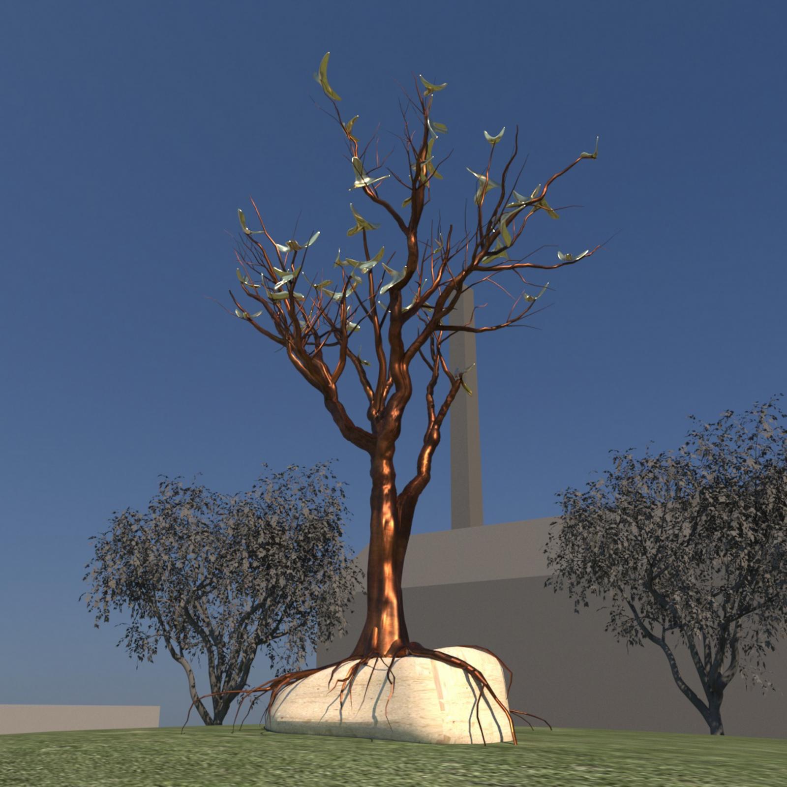 Καλλιτεχνική φωτογραφία για το μνημείο που πρόκειται να ανεγερθεί στο κέντρο της Αθήνας στη μνήμη των 57 θυμάτων των Τεμπών