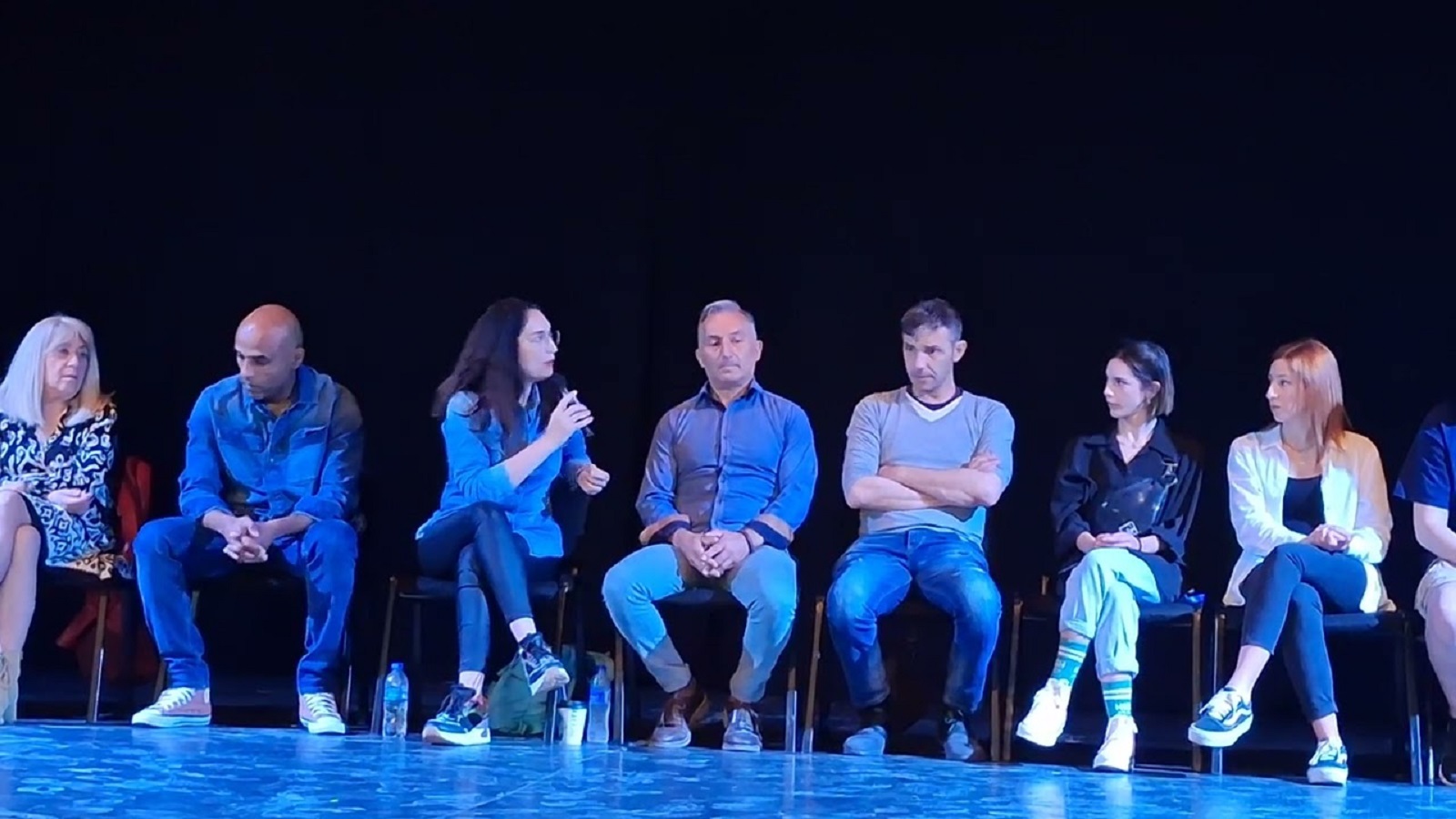 Στιγμιότυπο από τη συνέντευξη Τύπου για την παράσταση «Εικοστή Ογδόη».