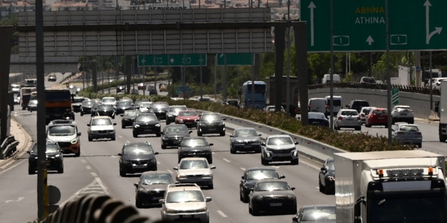 Στιγμιότυπο από την Εθνική Οδό Αθηνών - Λαμίας (αρχείου)