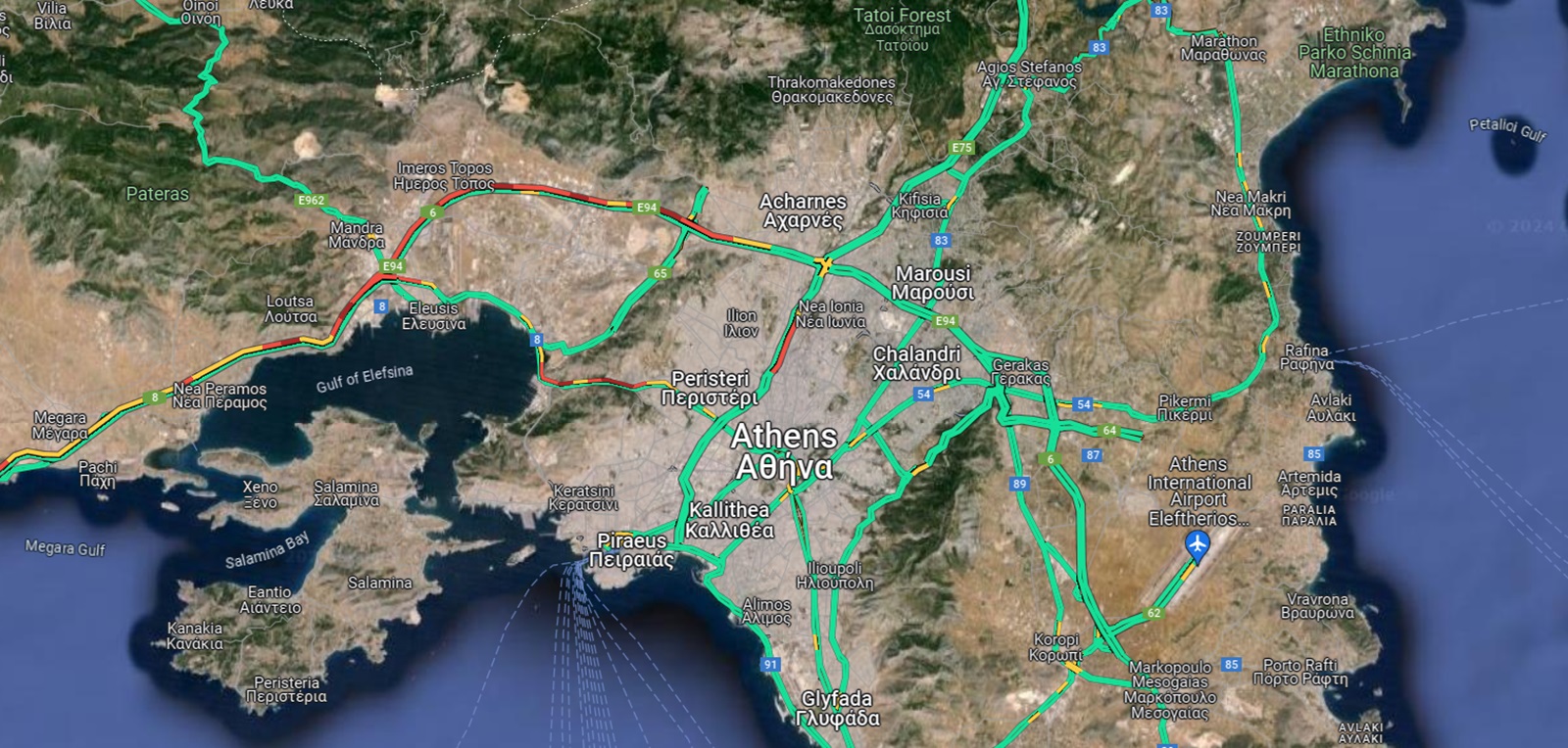 Κίνηση στους δρόμους της Αττικής τη Μεγάλη Παρασκεύη (3/5)