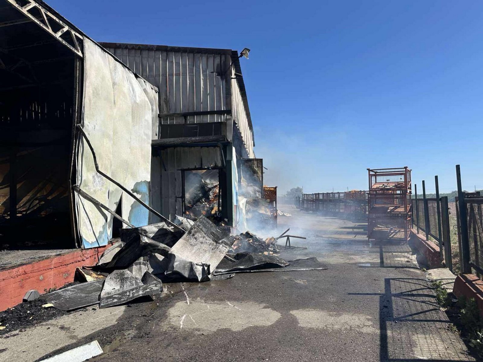 Φωτιά σε συσκευαστήριο εσπεριδοειδών στη Σκάλα Λακωνίας