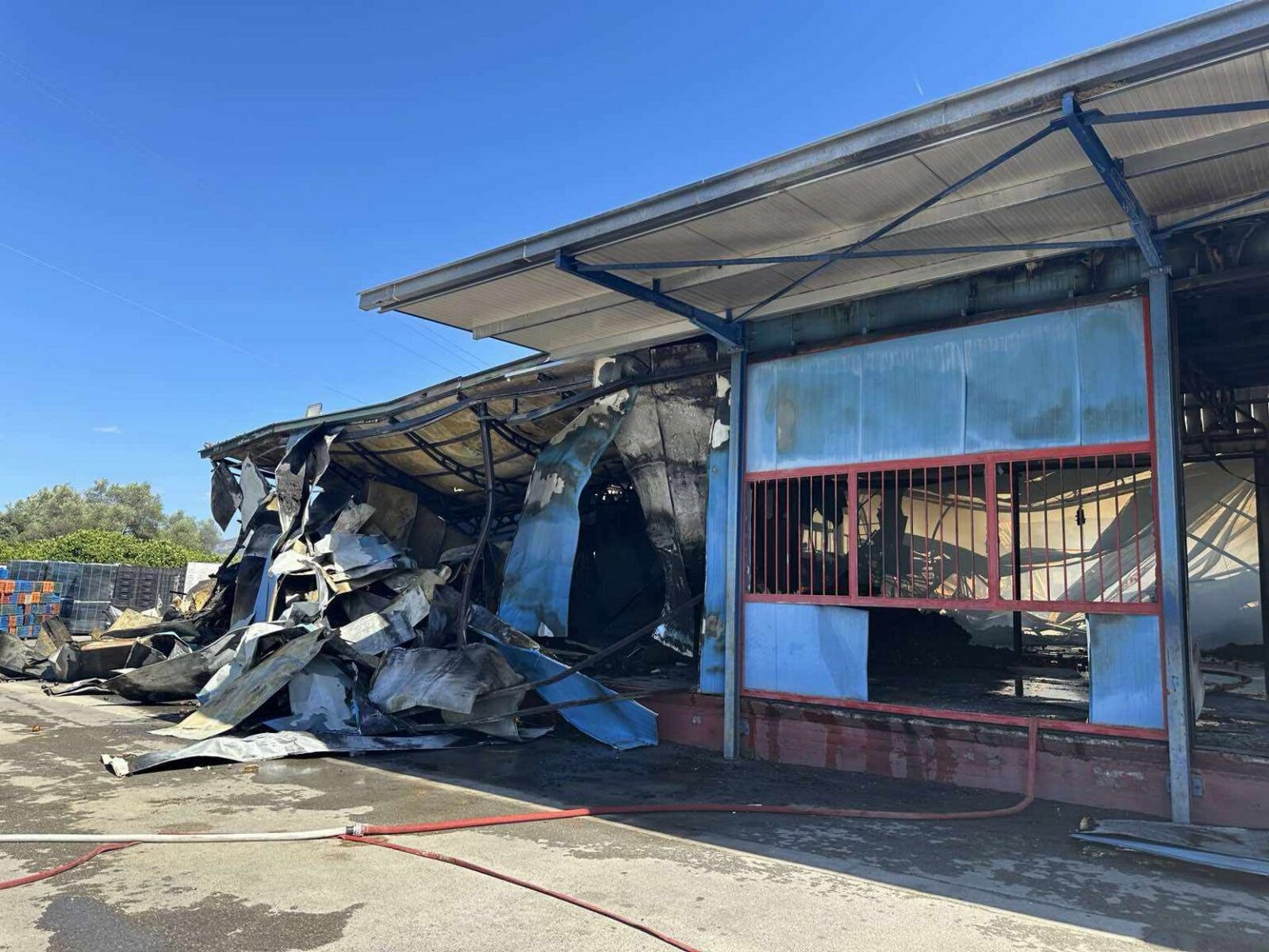 Φωτιά σε συσκευαστήριο εσπεριδοειδών στη Σκάλα Λακωνίας