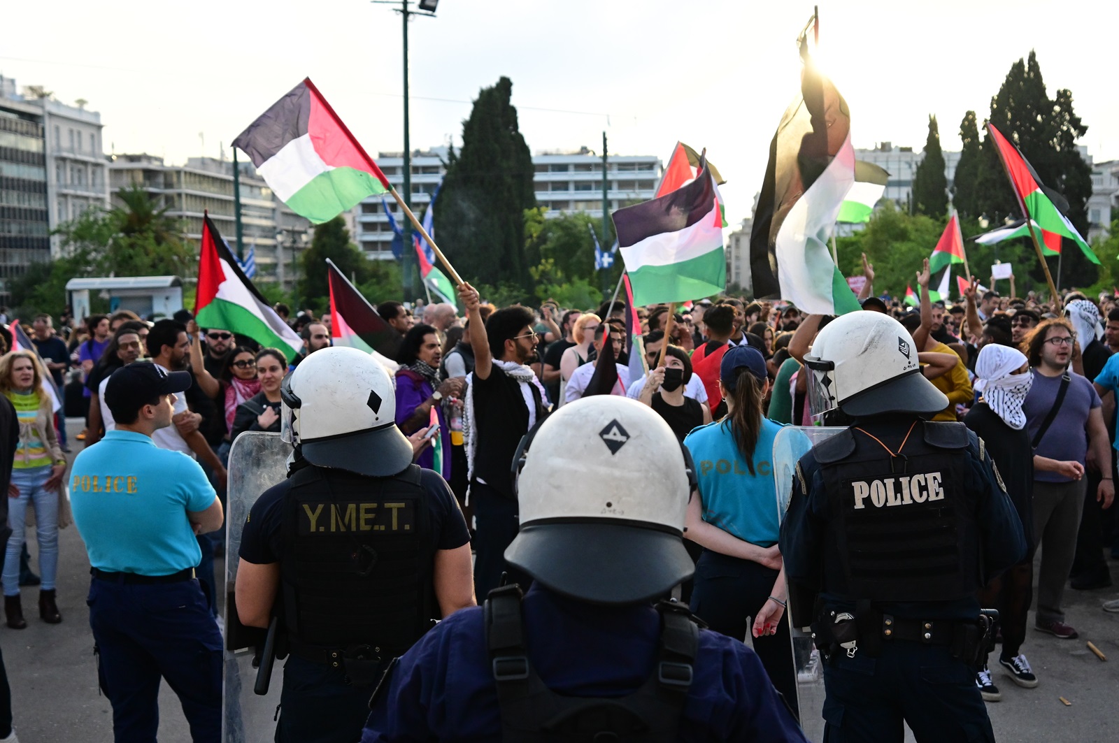 Συγκέντρωση αλληλεγγύης για την Παλαιστίνη στην πλατεία Συντάγματος