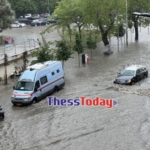 Σφοδρή χαλαζόπτωση και δρόμοι ποτάμια στη Θεσσαλονίκη - Βίντεο