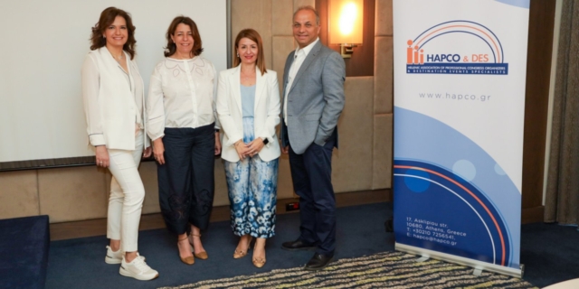 HAPCO & DES (Βασιλική Ρούφου - Administration Manager, Τόνια Αλεξάνδρου - Γενική Γραμματέας_, Σίσσυ Λυγνού - Πρόεδρος, Γιώργος Κιαγιας - Μέλος ΔΣ)