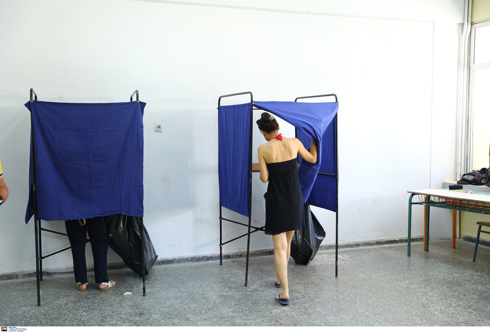 Στιγμιότυπο από την εκλογική διαδικασία για τις ευρωεκλογές,, Κυριακή 9 Ιουνίου 2024.