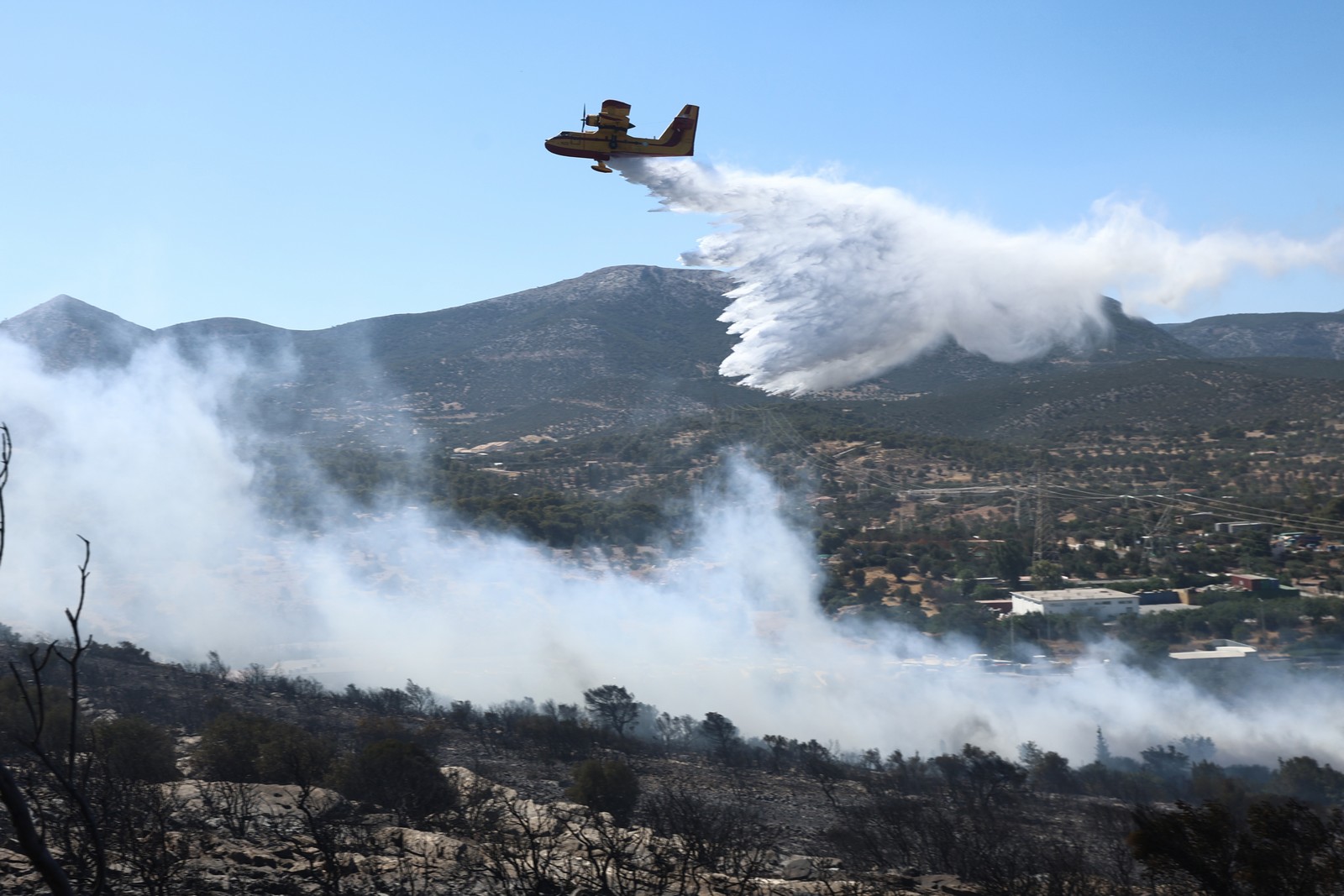 Βόλος: Δύο τα πύρινα μέτωπα, σε Αϊβαλιώτικα και Σωρός – 112 για ετοιμότητα