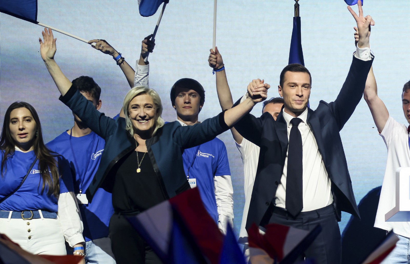 Μαρίν Λεπέν και Ζορντάν Μπαρντελά