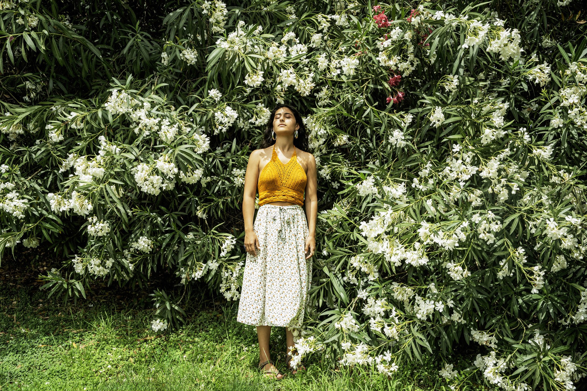 Η Μαρίνα Σπανού στον Κήπο του Μεγάρου Μουσικής