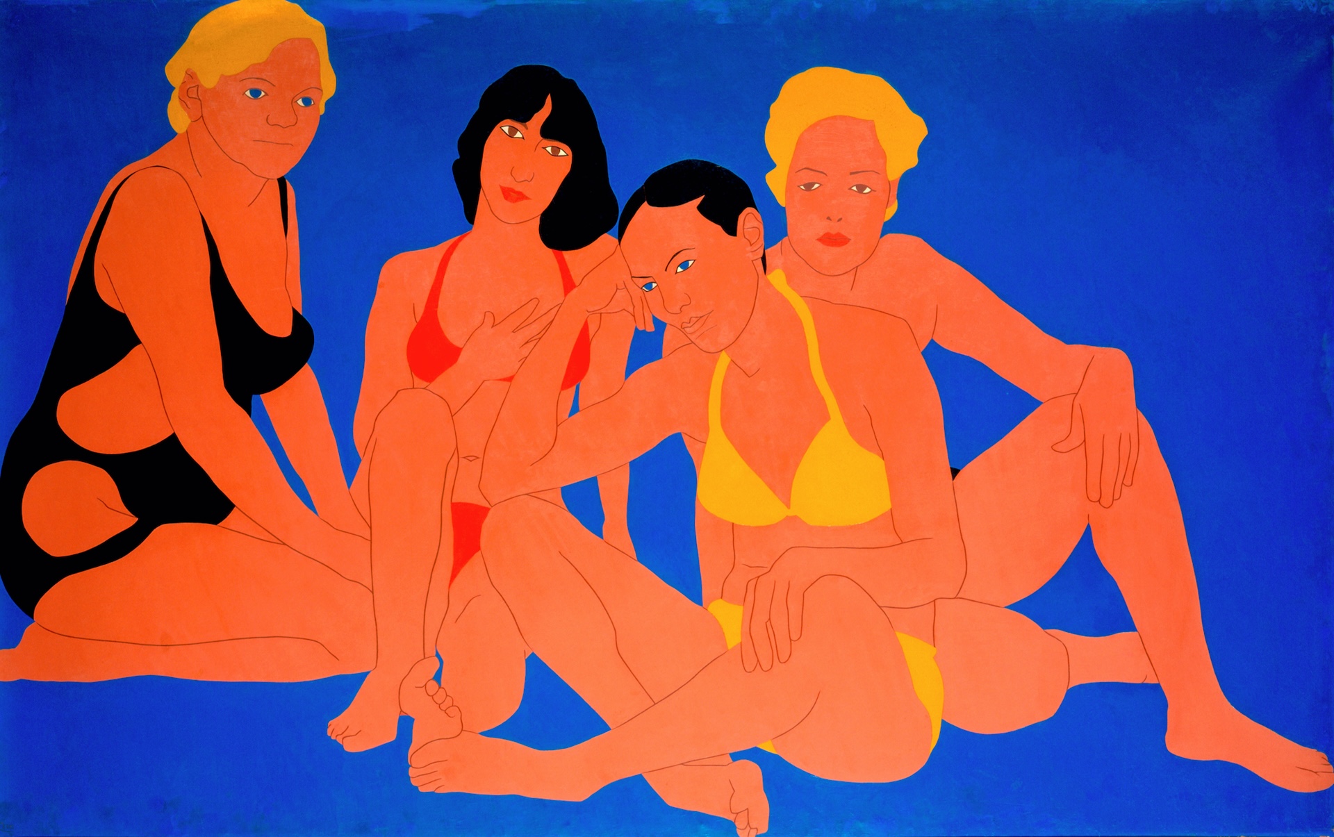 Nikias Skapinakis (1931-2020) Λουόμενες / Baigneuses, 1971, Λάδι σε μουσαμά Ιδιωτική Συλλογή (Πορτογαλία)