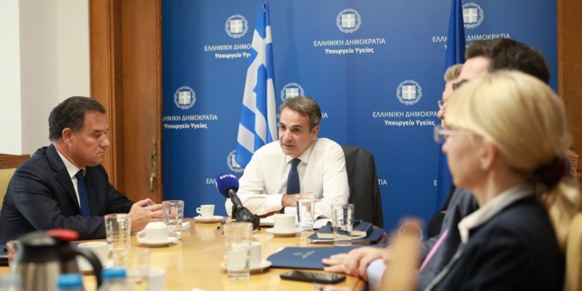 Eπίσκεψη Κυριάκου Μητσοτάκη στο υπουργείο Υγείας