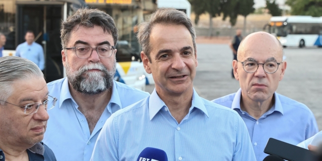 O Κυριάκος Μητσοτάκης στον ΟΣΥ