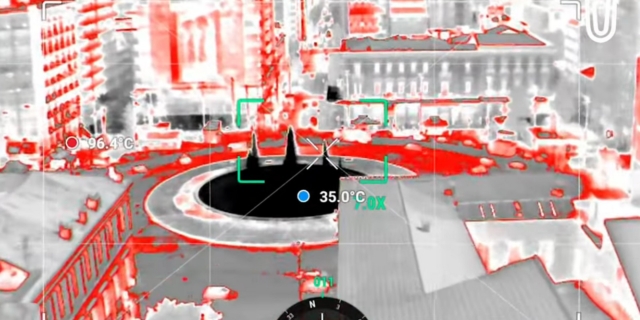 Θερμική κάμερα δείχνει τις θερμοκρασίες στην πλατεία Ομονοίας