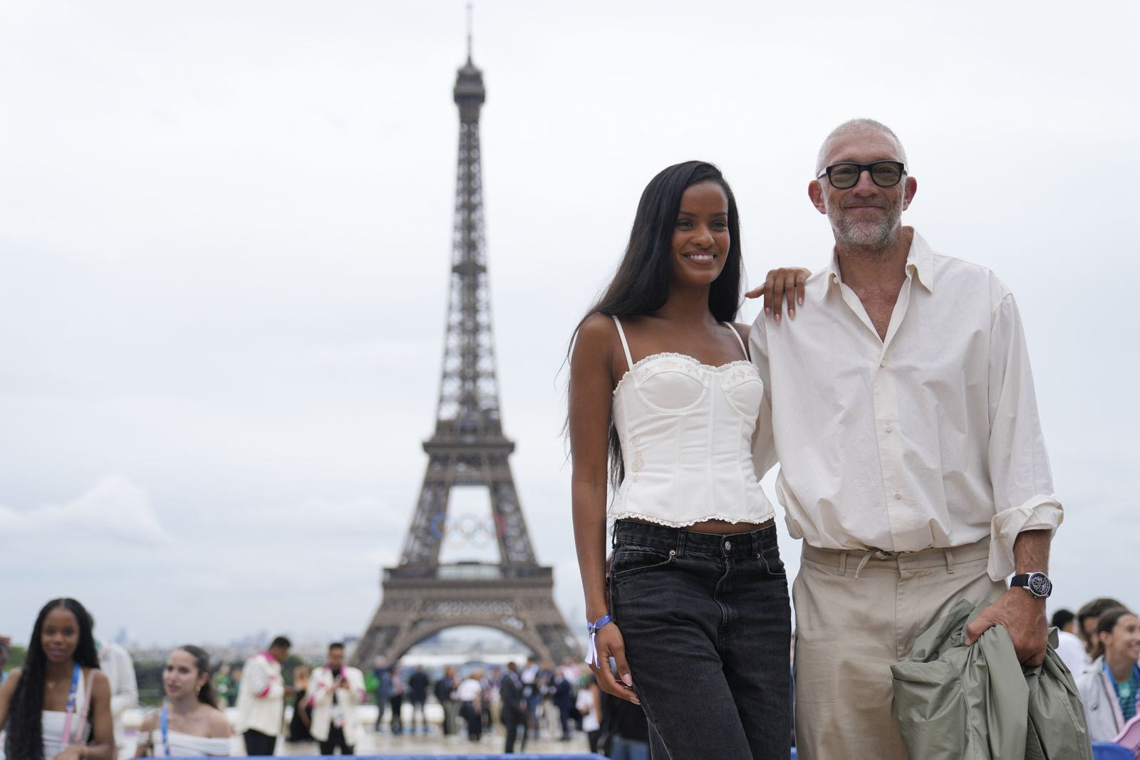 Ο Βενσάν Κασέλ με τη σύντροφό του Νάρα Μπαπτίστα