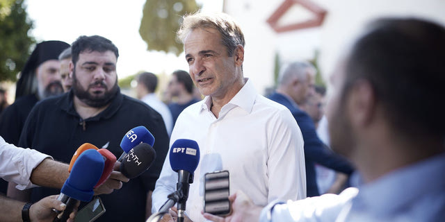 Ο Κυριάκος Μητσοτάκης στα Χανιά της Κρήτης για τον Δεκαπενταύγουστο