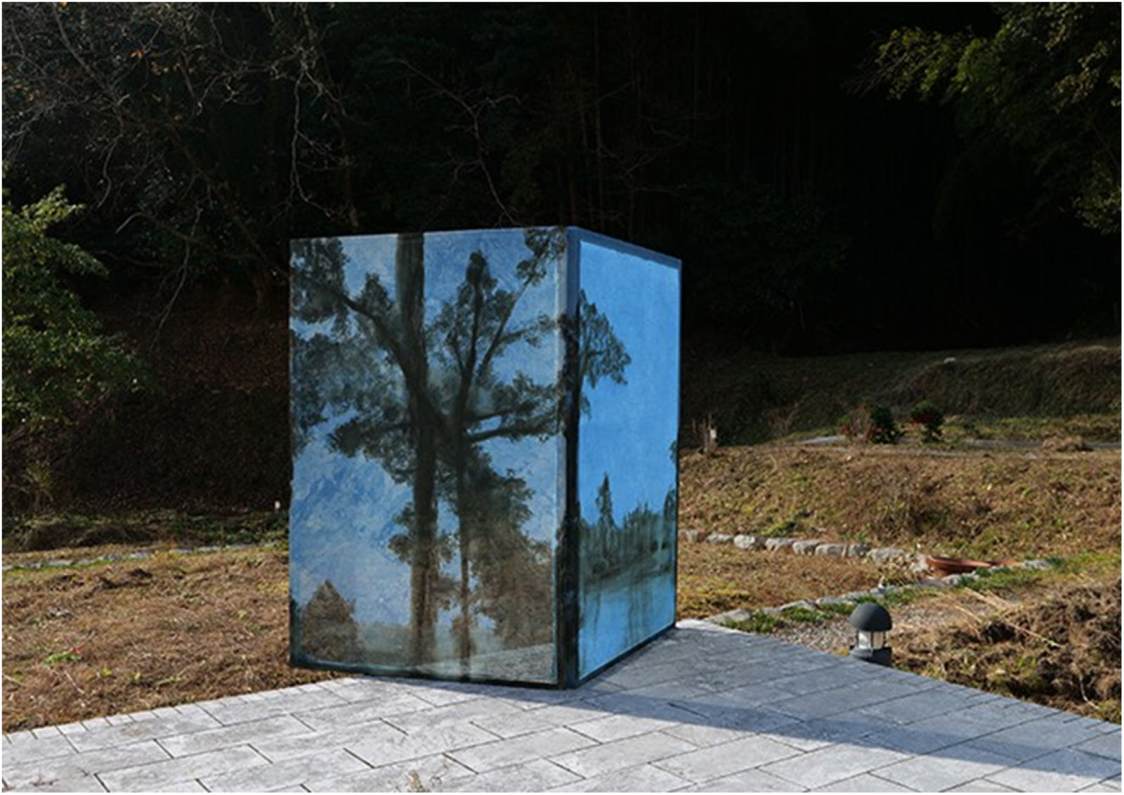 Ileana Tounta Contemporary Art Center, Ai-Zone, 2022, Japanese Indigo on linen, 200 x 140 x 140 cm