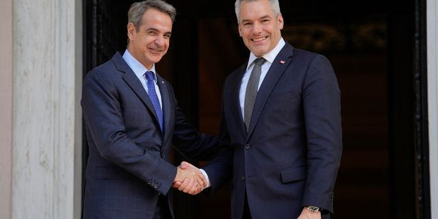 Κυριάκος Μητσοτάκης και Karl Nehammer