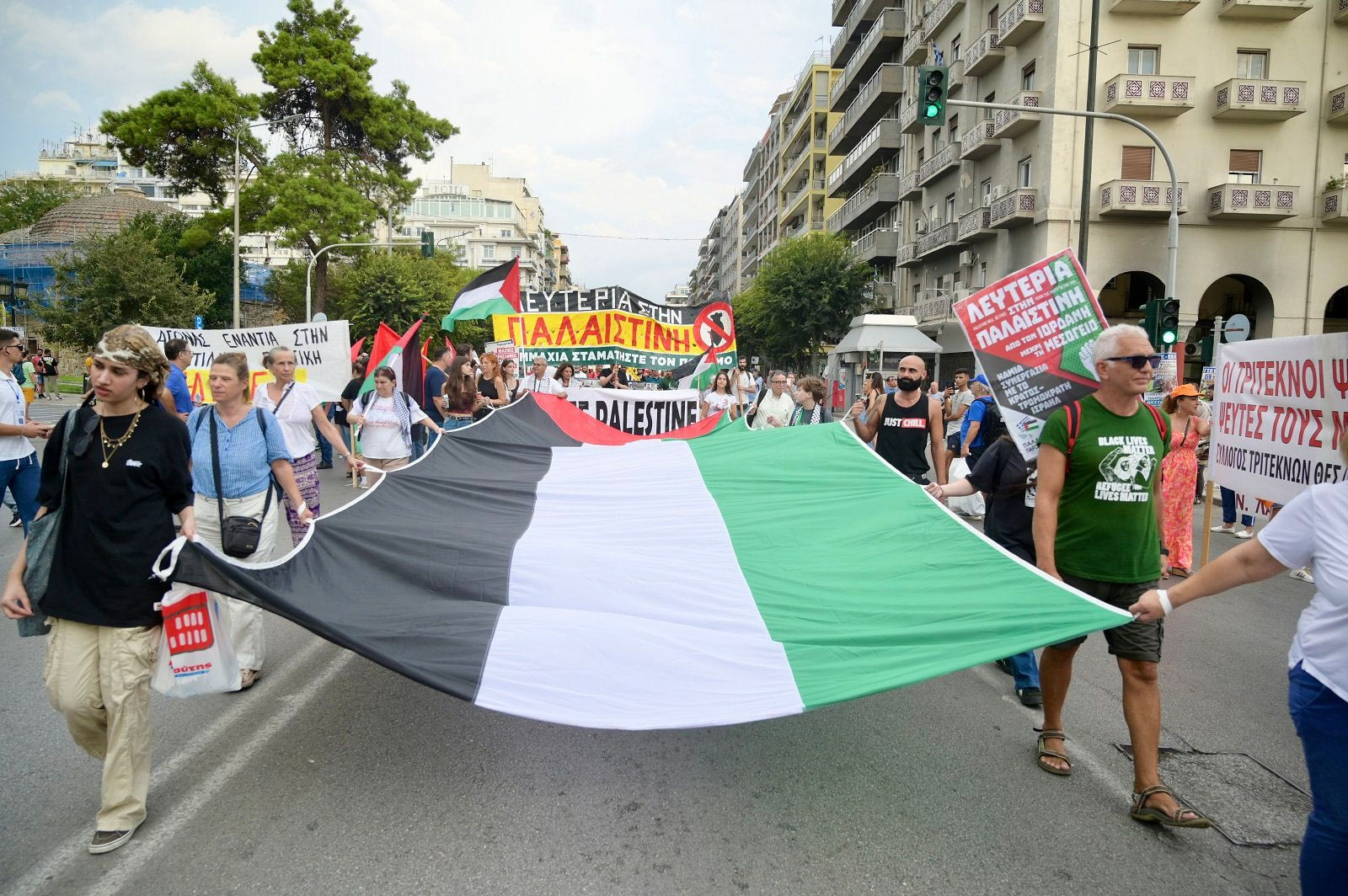 Συγκέντρωση διαμαρτυρίας της ΓΣΕΕ ΑΔΕΔΥ στη Θεσσαλονίκη στα πλαίσια της 88ης ΔΕΘ Σάββατο 7 Σεπτεμβρίου 2024
