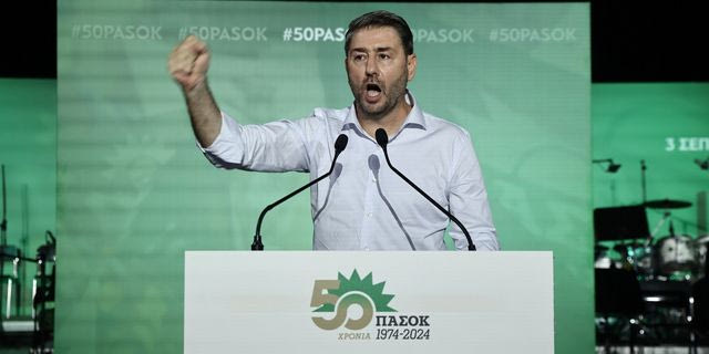 ο Νίκος Ανδρουλάκης στην εκδήλωση για τα 50 χρονια του ΠΑΣΟΚ